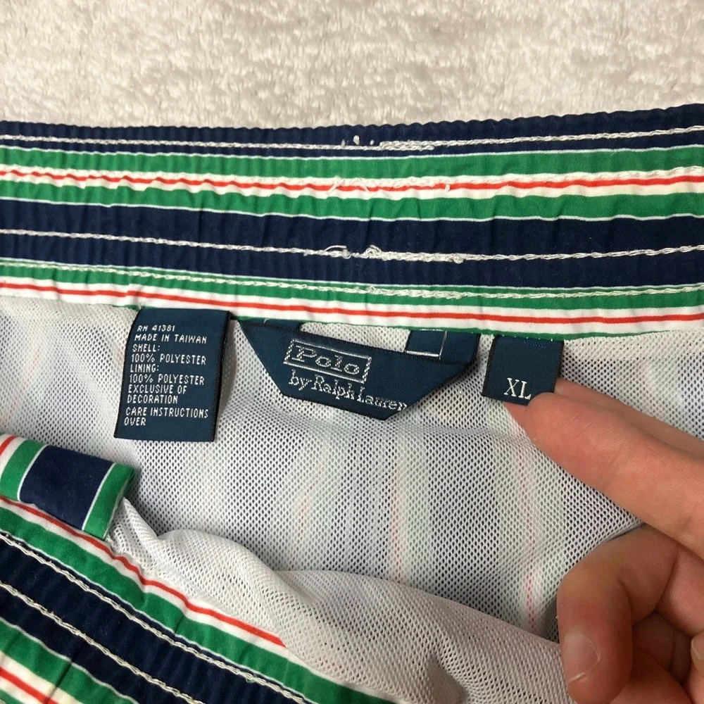 Vintage 80s 90s Polo Ralph Lauren Pony Swim Trunks 5